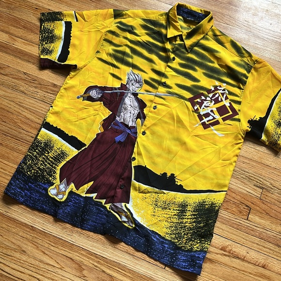 Vintage Exco Jeans Anime Samurai Shirt / AOP / Large / Y2K - Picture 4 of 8